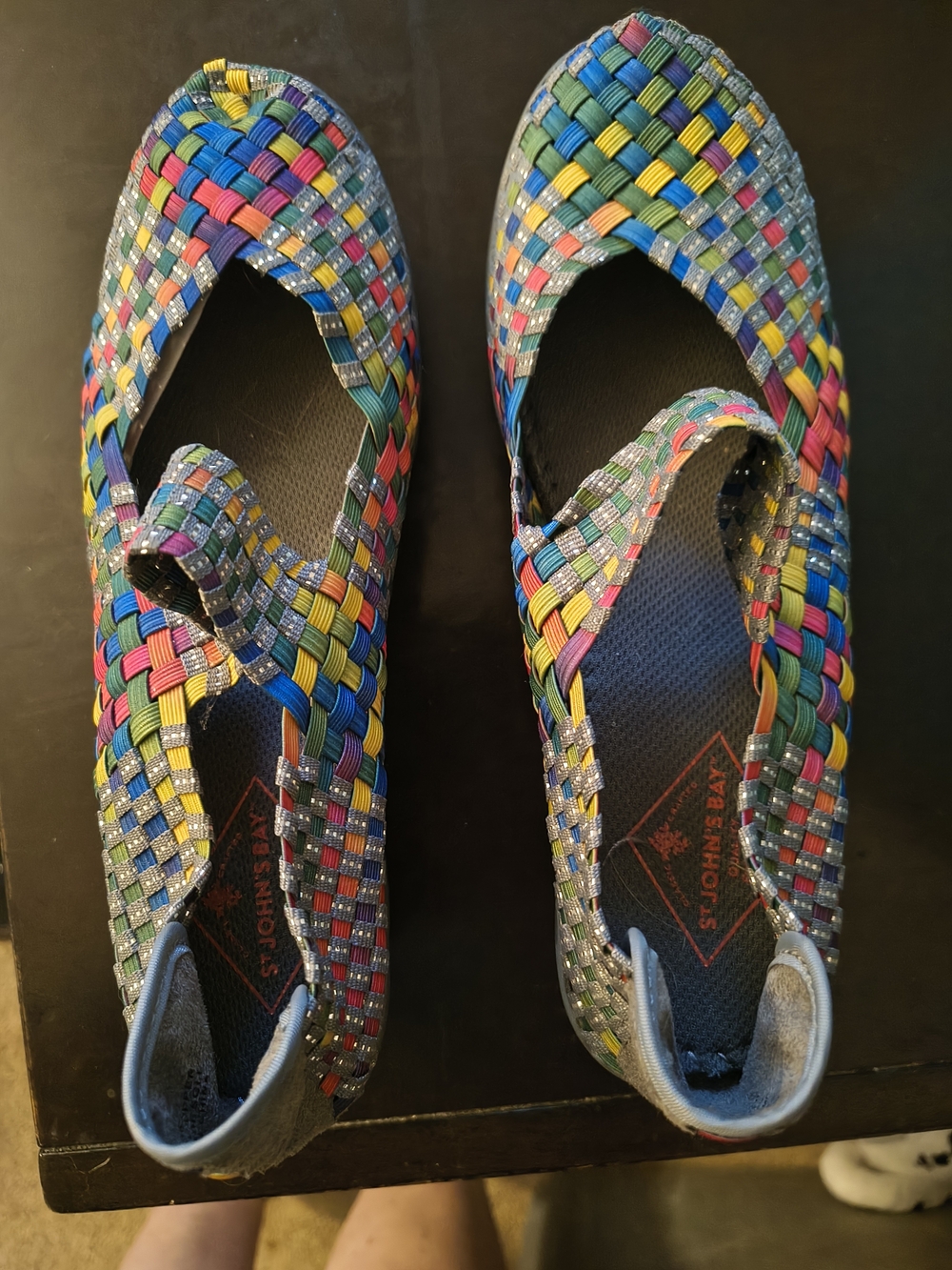 St. John's Bay Multicolor Woven Mary Jane Flats - Multicolor